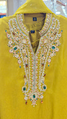 mehreen yellow- 3 pc suit set