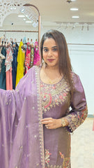 sitara purple - 3 pc suit set