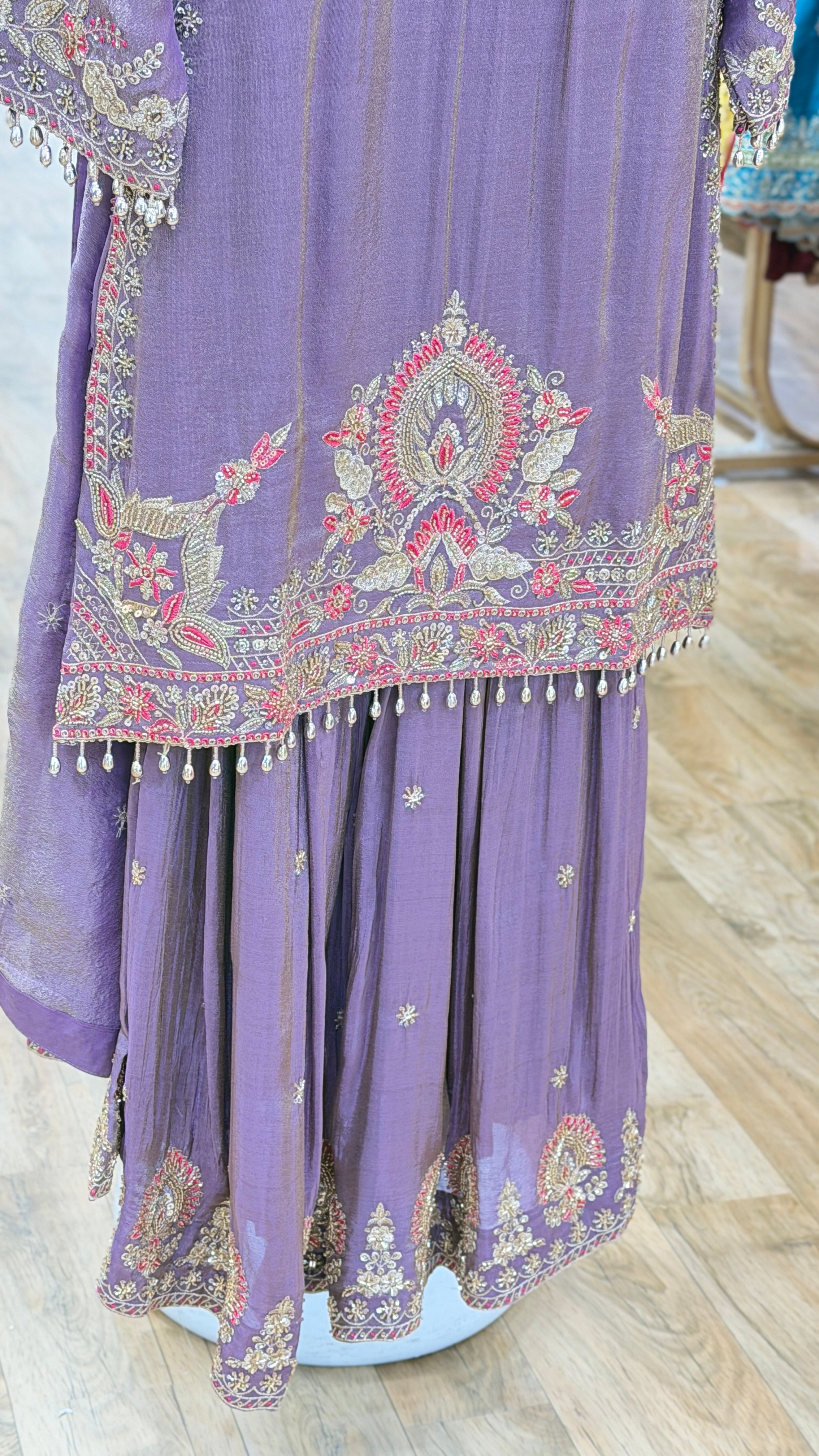 sitara purple - 3 pc suit set