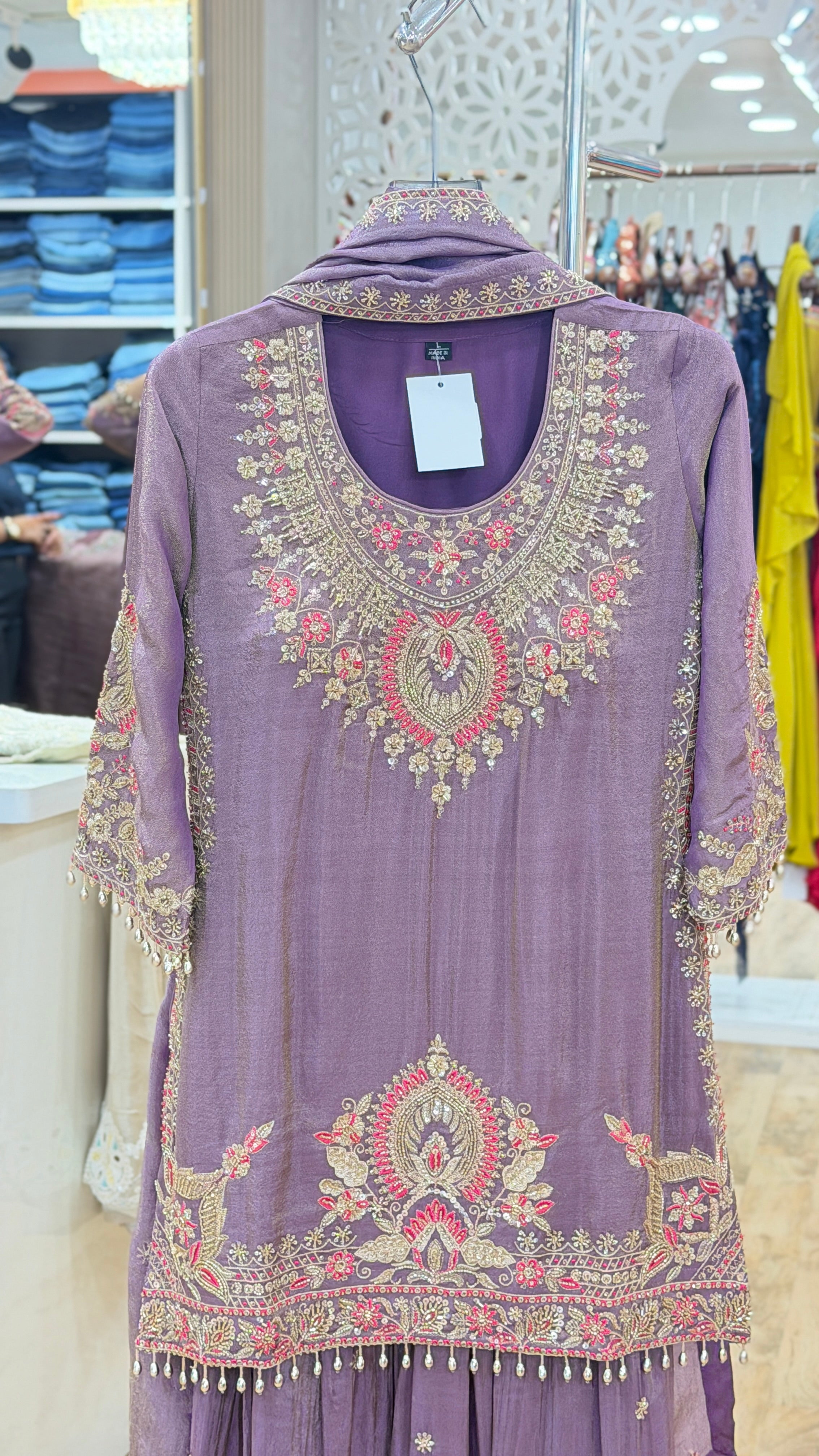 sitara purple - 3 pc suit set