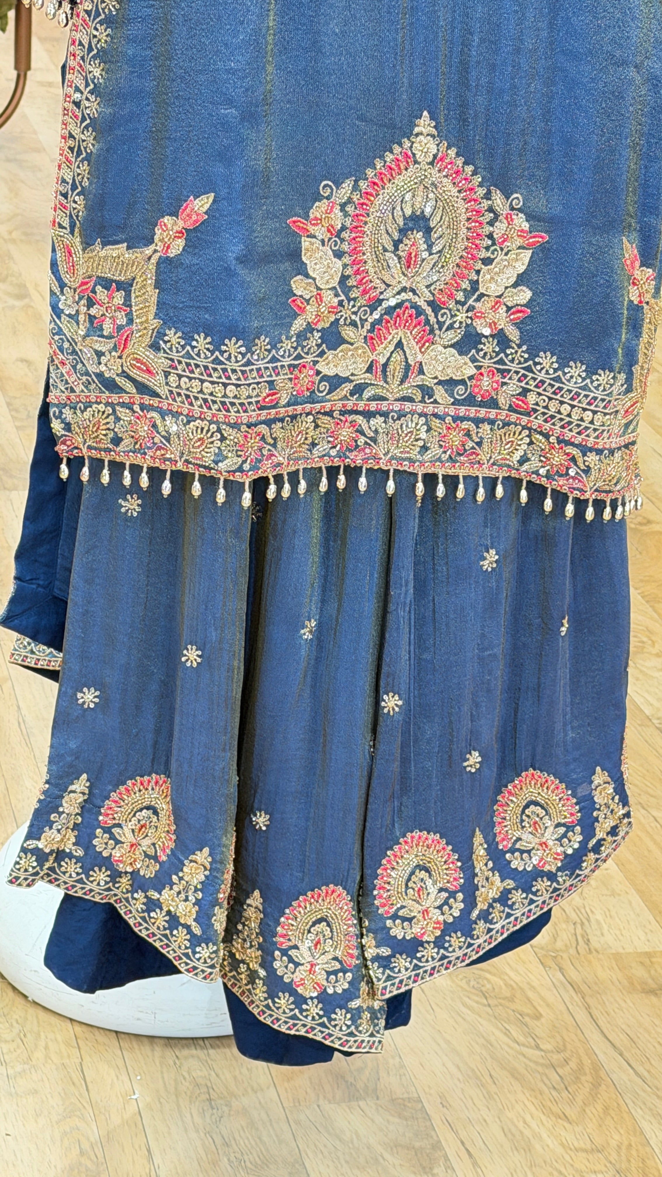 sitara blue - 3 pc suit set