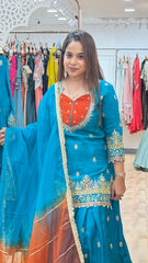 Vamika - 3 pc suit set with skirt